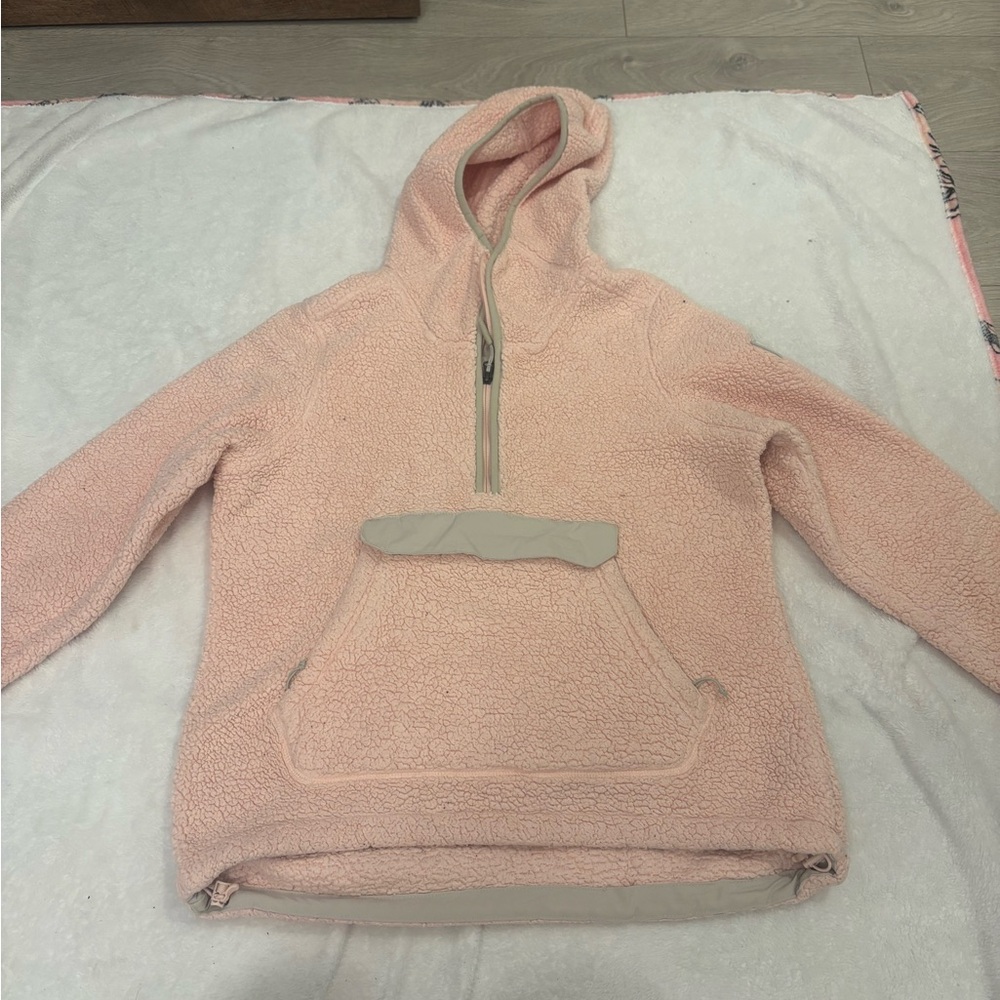 North face Cozy Pink Sherpa Hoodie Sweater